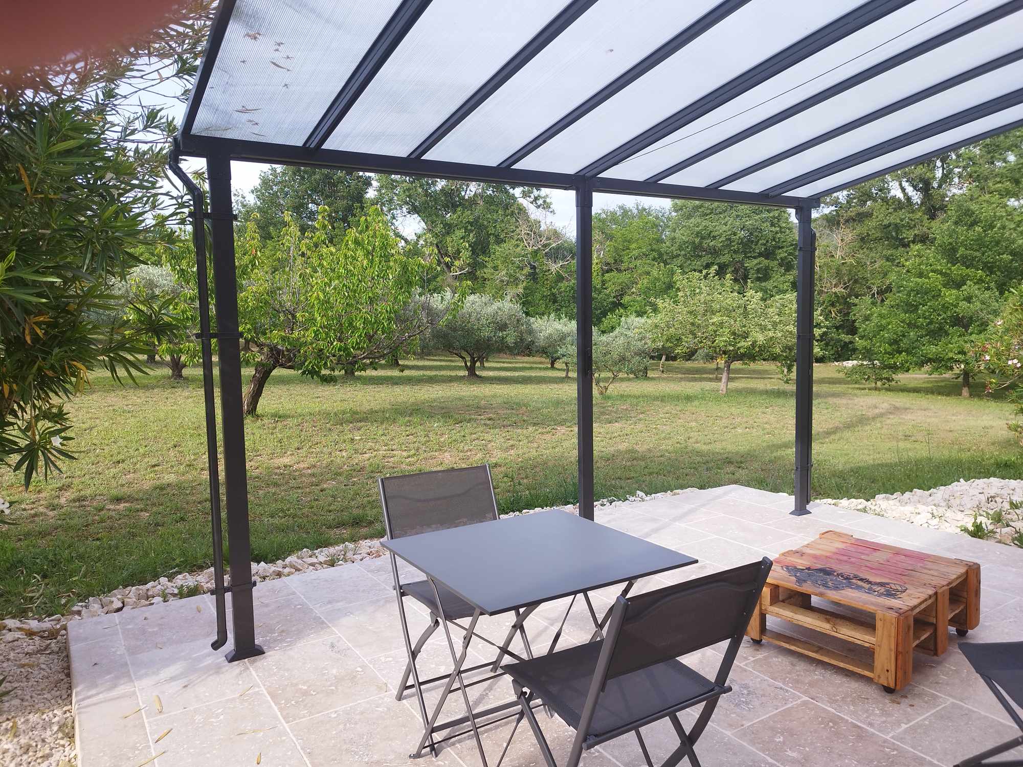 La terrasse du studio de la Maison de Wanda